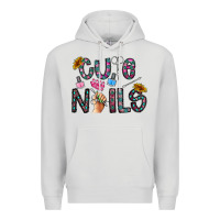 Dove Grey cute nails Premium Hoodie - CowhideDigitalArt