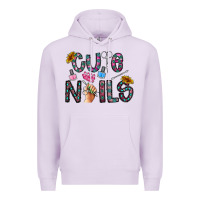 Lilac cute nails Premium Hoodie - CowhideDigitalArt