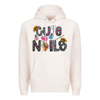 Pale Pink cute nails Premium Hoodie - CowhideDigitalArt