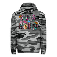 Slate Camo cute nails Premium Hoodie - CowhideDigitalArt