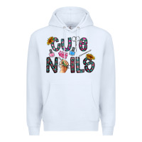 White cute nails Premium Hoodie - CowhideDigitalArt