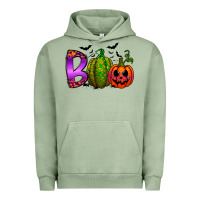 Pigment Oil Green boo halloween Urban Hoodie - RacoonDesign