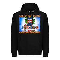 Black all American girl Premium Hoodie - HRA Design Shop