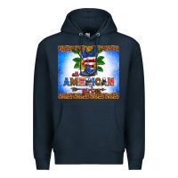 Navy all American girl Premium Hoodie - HRA Design Shop