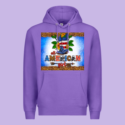 All American Girl Premium Hoodie Designed By Hra Design Shop