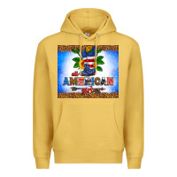 Antique Gold all American girl Premium Hoodie - HRA Design Shop