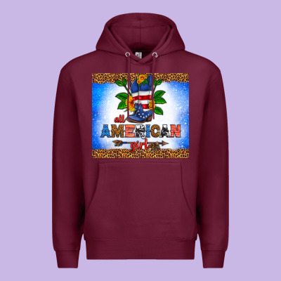 All American Girl Premium Hoodie Designed By Hra Design Shop