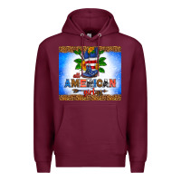 Burgundy all American girl Premium Hoodie - HRA Design Shop
