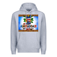 Heather Grey all American girl Premium Hoodie - HRA Design Shop