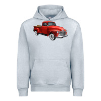 Heather Grey western red truck right 34 view 1 Urban Hoodie - FaDigitalArtStudio