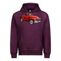 Mauve Wine western red truck right 34 view 1 Urban Hoodie - FaDigitalArtStudio