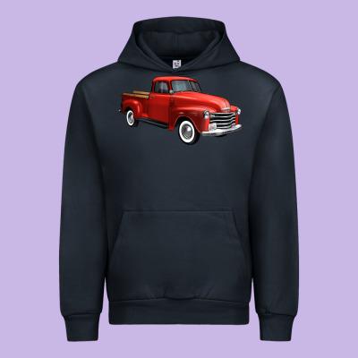 Western Red Truck Right 34 View 1 Urban Hoodie Designed By Fadigitalartstudio