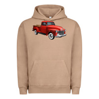 Pigment Burro western red truck right 34 view 1 Urban Hoodie - FaDigitalArtStudio