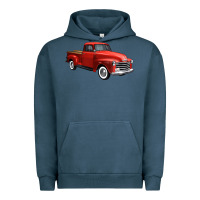 Pigment Midnight Navy western red truck right 34 view 1 Urban Hoodie - FaDigitalArtStudio