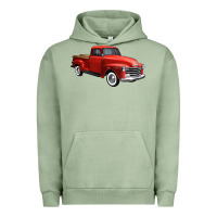Pigment Oil Green western red truck right 34 view 1 Urban Hoodie - FaDigitalArtStudio