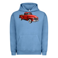 Pigment Pebble Blue western red truck right 34 view 1 Urban Hoodie - FaDigitalArtStudio