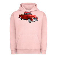Pigment Salmon western red truck right 34 view 1 Urban Hoodie - FaDigitalArtStudio