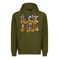 Army Green nurse life Premium Hoodie - FaDigitalArtStudio