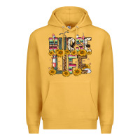 Mustard nurse life Premium Hoodie - FaDigitalArtStudio