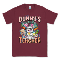Burgundy Bunny's Favorite Teacher Easter Day Classic Tee - FaDigitalArtStudio