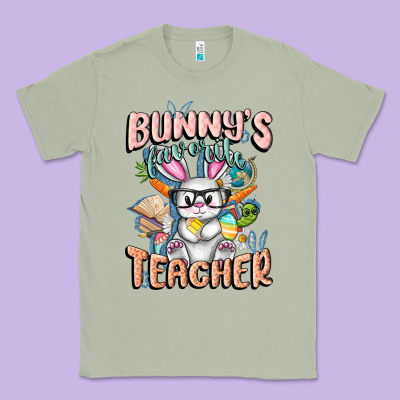 Bunny's Favorite Teacher Easter Day Classic Tee Designed By Fadigitalartstudio