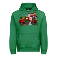 Emerald christmas farm animals truck Urban Hoodie - RacoonDesign