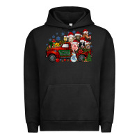 Pigment Black christmas farm animals truck Urban Hoodie - RacoonDesign