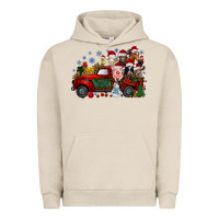 Pigment French Oak christmas farm animals truck Urban Hoodie - RacoonDesign