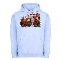 Pigment Grape Ice christmas farm animals truck Urban Hoodie - RacoonDesign