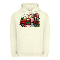 Pigment Pistachio christmas farm animals truck Urban Hoodie - RacoonDesign
