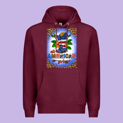 All American Girl Air Freshener Premium Hoodie Designed By Hra Design Shop