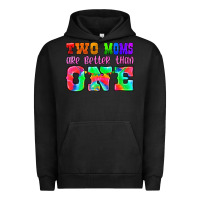 Pigment Black two moms are better than one Urban Hoodie - HRA Design Shop