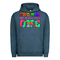 Pigment Midnight Navy two moms are better than one Urban Hoodie - HRA Design Shop