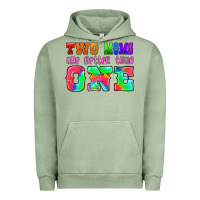 Pigment Oil Green two moms are better than one Urban Hoodie - HRA Design Shop