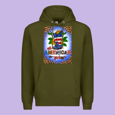 All American Girl Air Freshener Premium Hoodie Designed By Hra Design Shop
