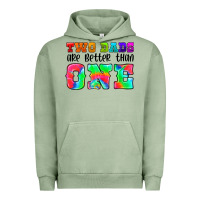 Pigment Oil Green two dads are better than one Urban Hoodie - HRA Design Shop