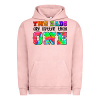 Pigment Salmon two dads are better than one Urban Hoodie - HRA Design Shop