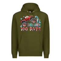 Army Green i crushed 100 days Premium Hoodie - RacoonDesign