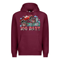 Burgundy i crushed 100 days Premium Hoodie - RacoonDesign