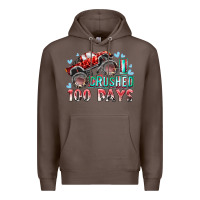Coffee i crushed 100 days Premium Hoodie - RacoonDesign