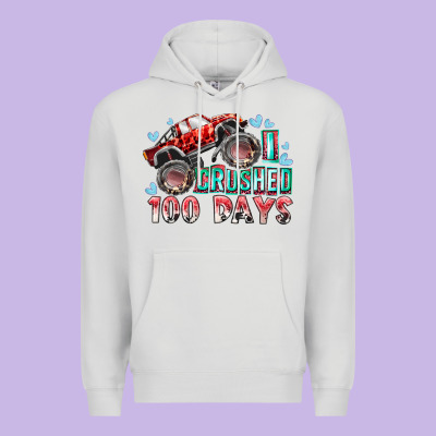 I Crushed 100 Days Premium Hoodie Designed By Racoondesign