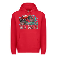 Red i crushed 100 days Premium Hoodie - RacoonDesign