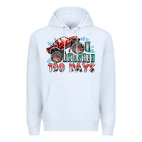 White i crushed 100 days Premium Hoodie - RacoonDesign