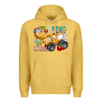 Antique Gold i dig 100 days of school Premium Hoodie - RacoonDesign