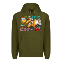 Army Green i dig 100 days of school Premium Hoodie - RacoonDesign
