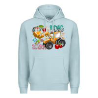Blue Mist i dig 100 days of school Premium Hoodie - RacoonDesign