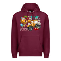 Burgundy i dig 100 days of school Premium Hoodie - RacoonDesign