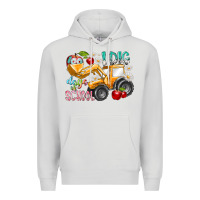 Dove Grey i dig 100 days of school Premium Hoodie - RacoonDesign