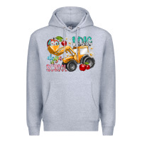 Heather Grey i dig 100 days of school Premium Hoodie - RacoonDesign