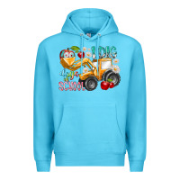 Ocean Blue i dig 100 days of school Premium Hoodie - RacoonDesign